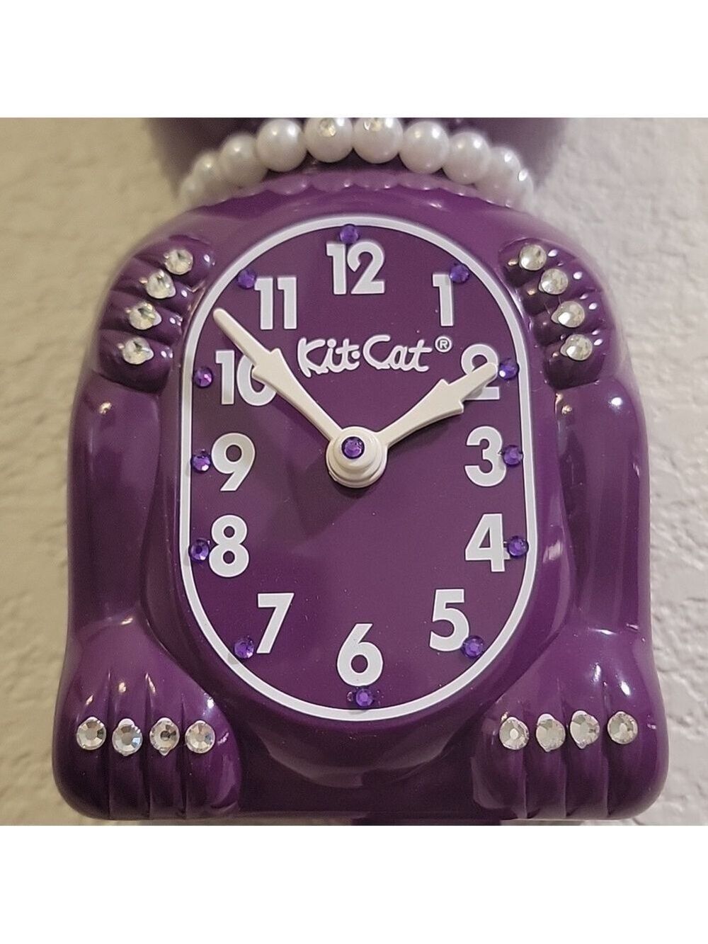 Jeweled Boysenberry Lady Kit-Cat Klock clock SUPER RARE - Picture 4 of 6